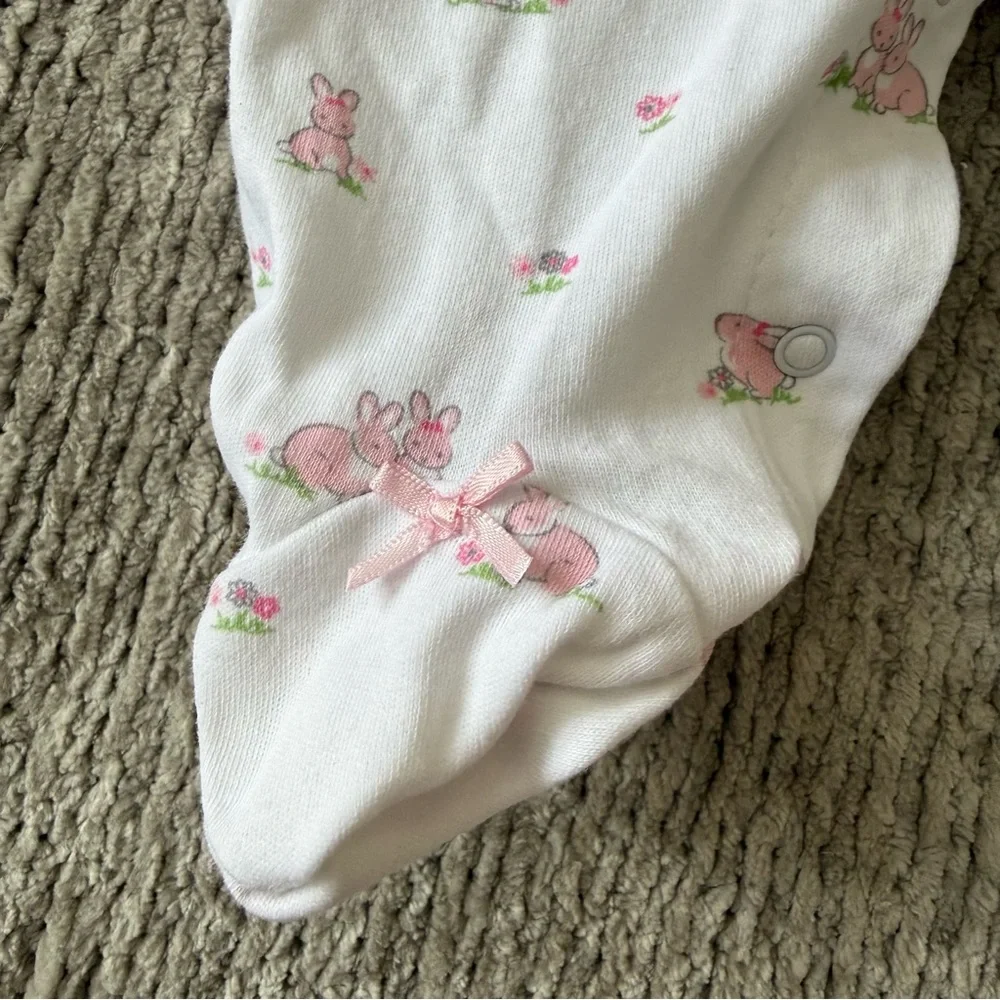 Little‎ Me Pink Bunny Footed Sleeper with Bolero Newborn Easter Spring Outfit